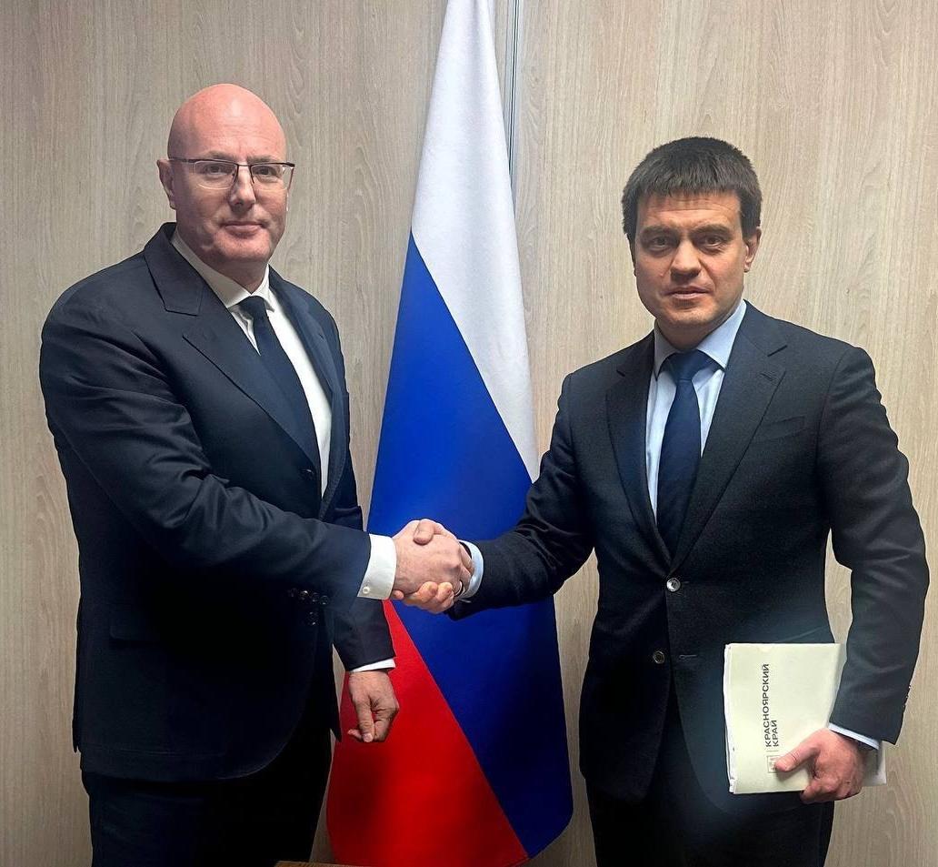 Дмитрий Чернышенко провел рабочую встречу с губернатором Красноярского края Михаилом Котюковым